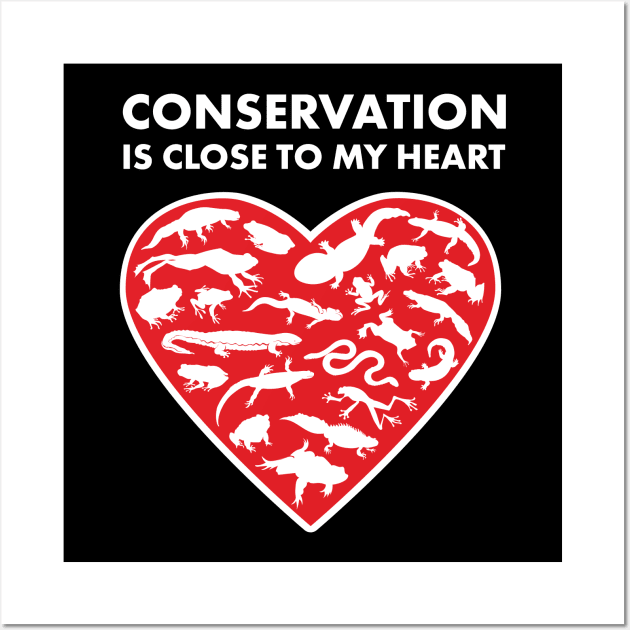 Amphibians Conservation Heart Wall Art by Peppermint Narwhal